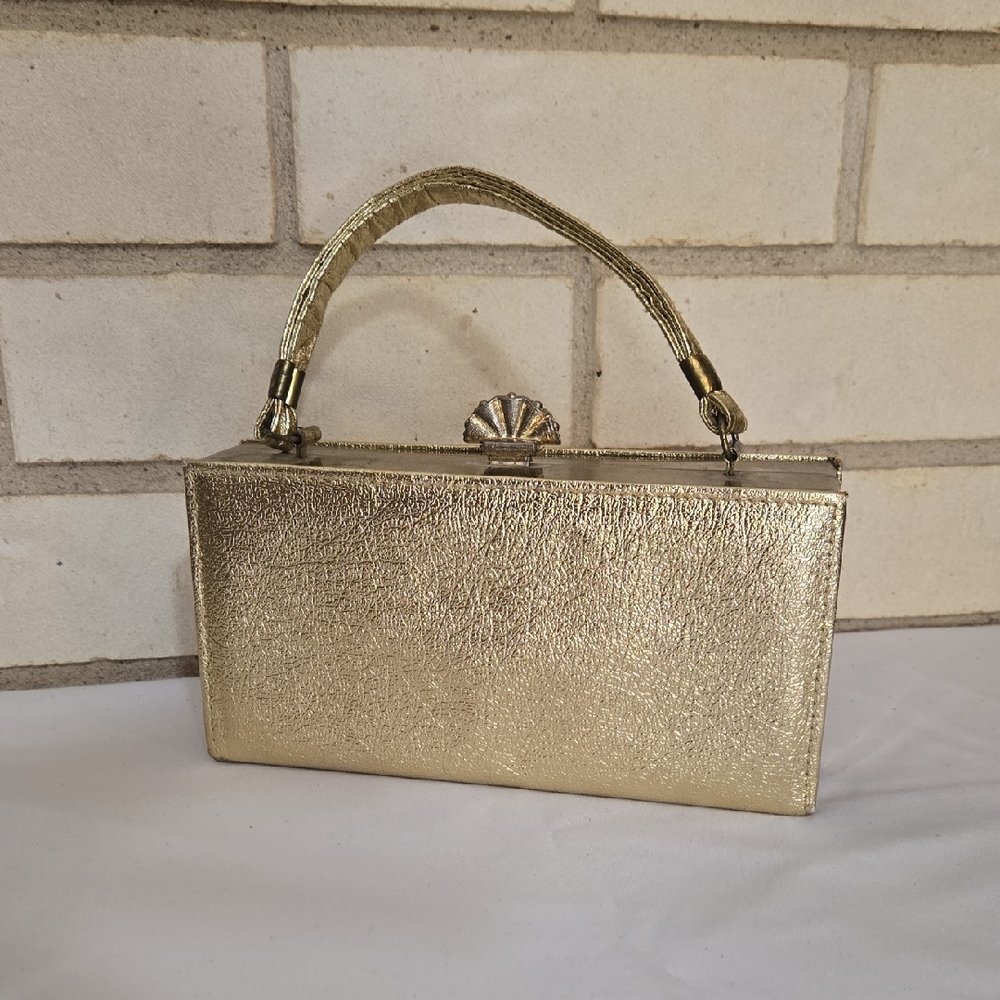 Vintage Box Bag for Evening by David's of 5th Ave~ Lux Gold, MCM ERA, Chic~ M